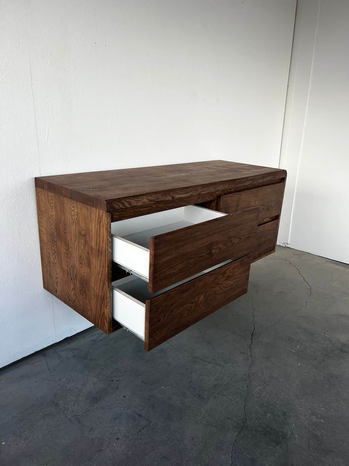 Massief eiken badkamermeubel met boomkant blad | Amsterdam - Afbeelding 6