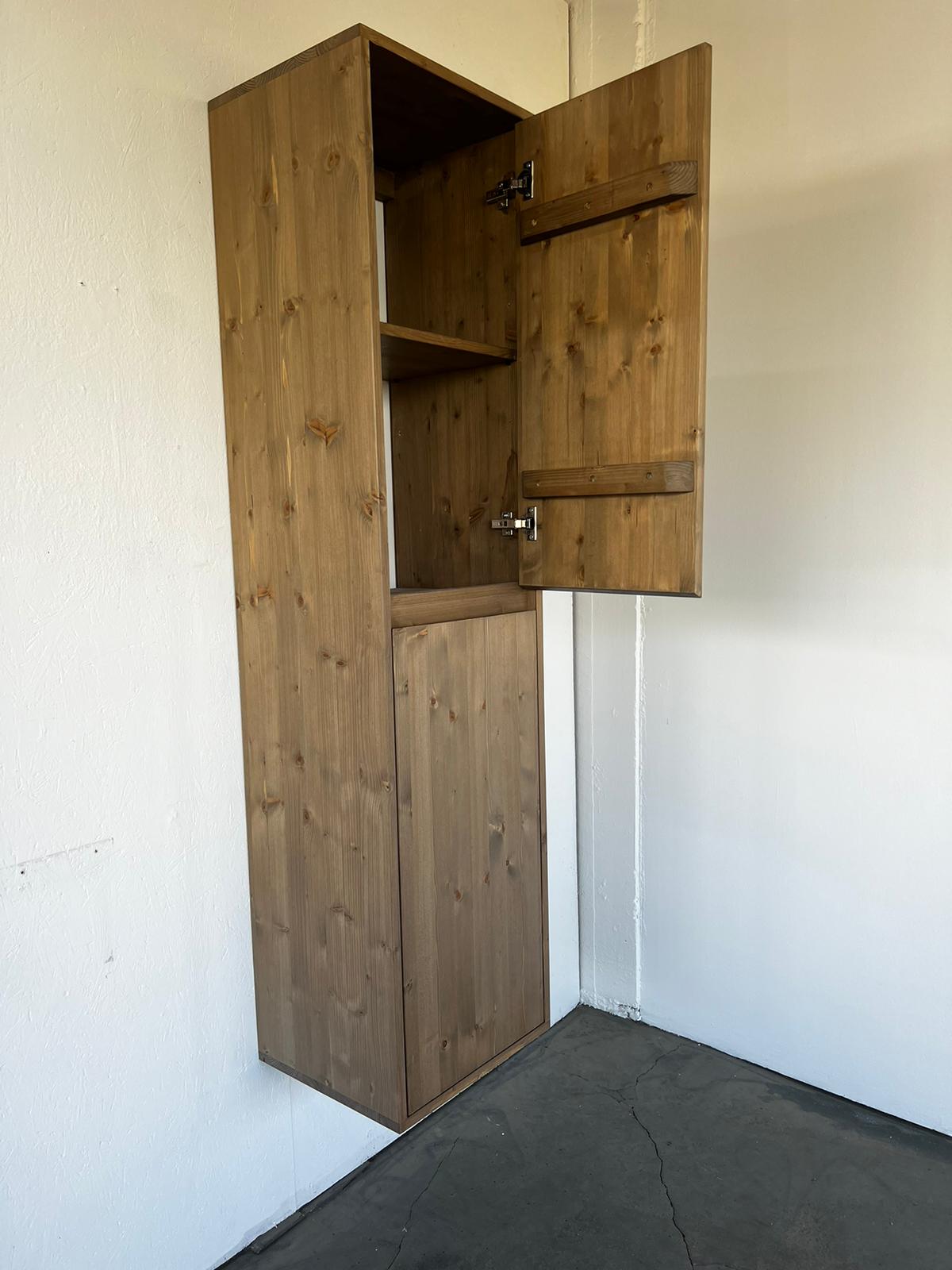 Badkamerkast zwevend massief vuren 2 softclose deuren | Amsterdam - Afbeelding 4