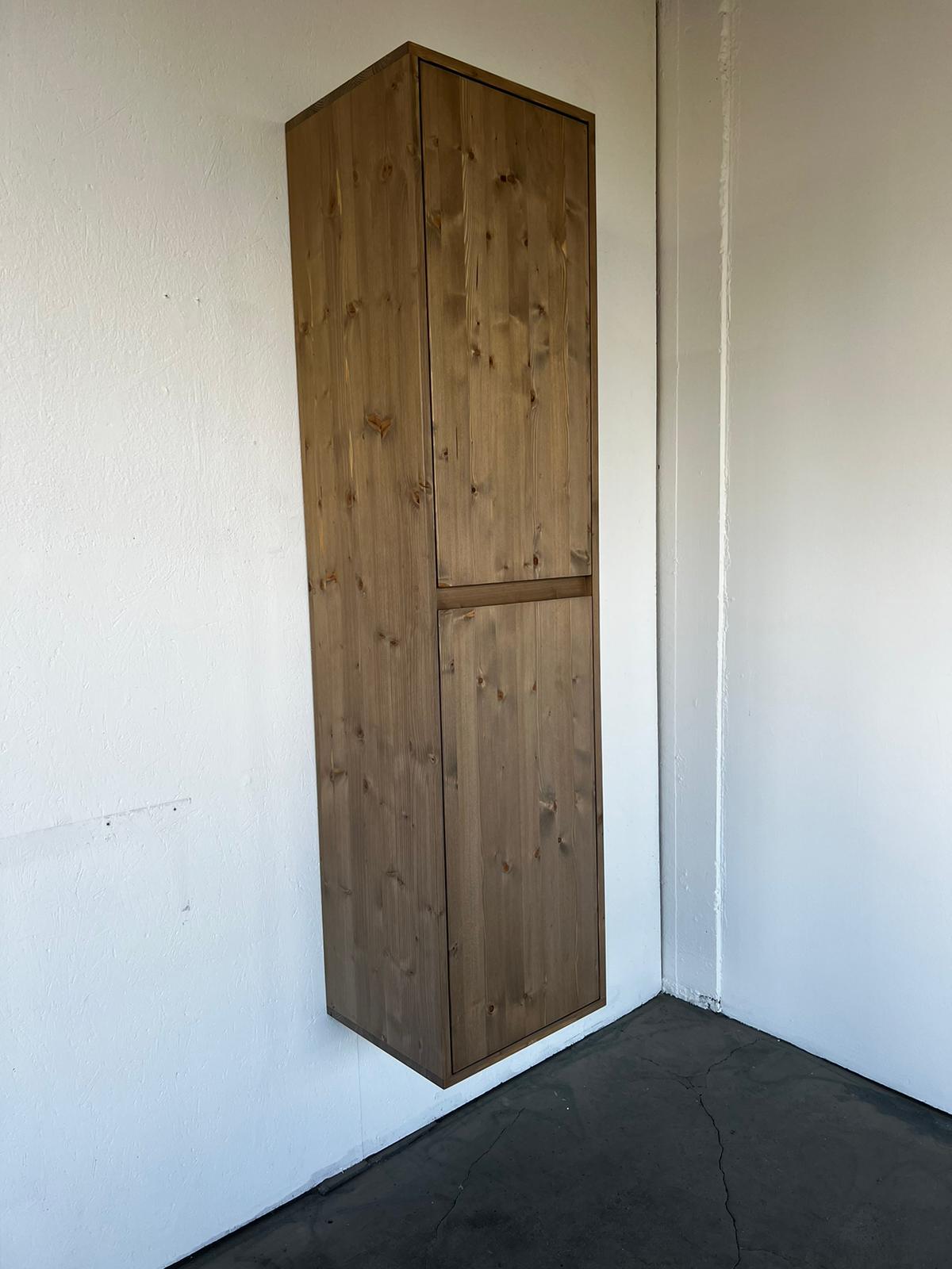 Badkamerkast zwevend massief vuren 2 softclose deuren | Amsterdam - Afbeelding 5