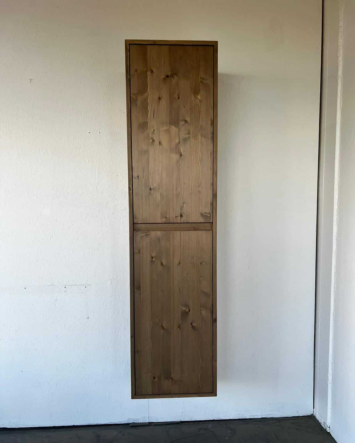 Badkamerkast zwevend massief vuren 2 softclose deuren | Amsterdam - Afbeelding 6