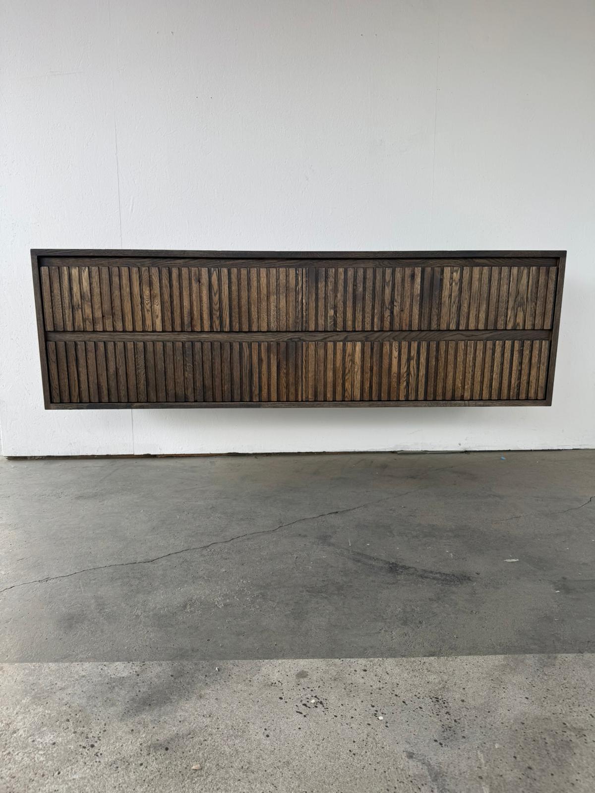 Eiken badkamermeubel met ribfront | Amsterdam - Afbeelding 9