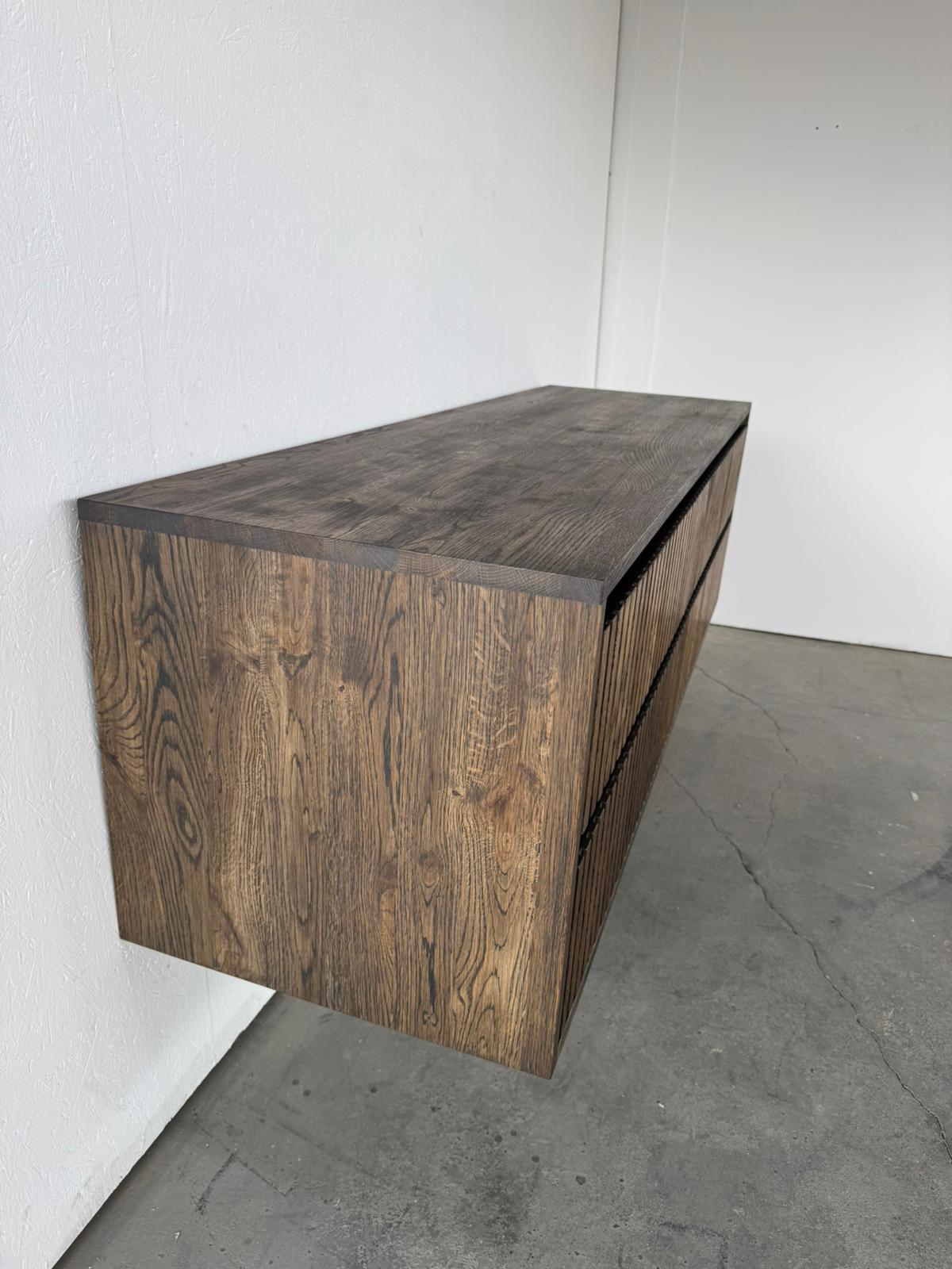 Eiken badkamermeubel met ribfront | Amsterdam - Afbeelding 7