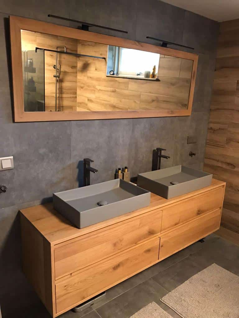 Badkamermeubel massief eikenhout 4 lades | Amsterdam - Afbeelding 6