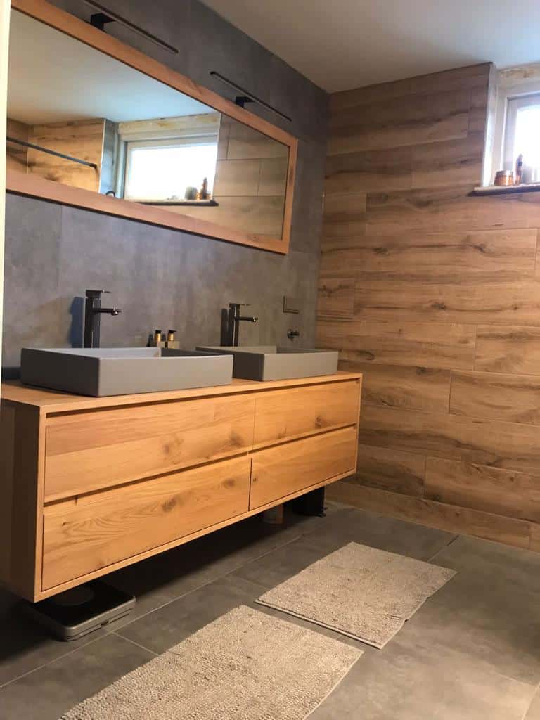 Badkamermeubel massief eikenhout 4 lades | Amsterdam - Afbeelding 2