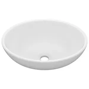 Waskom keramiek ovaal 40x33x13,5cm mat diverse kleuren