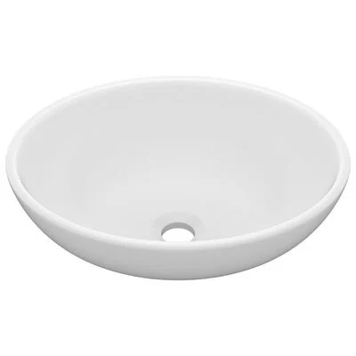 Waskom keramiek ovaal 40x33x13,5cm mat diverse kleuren