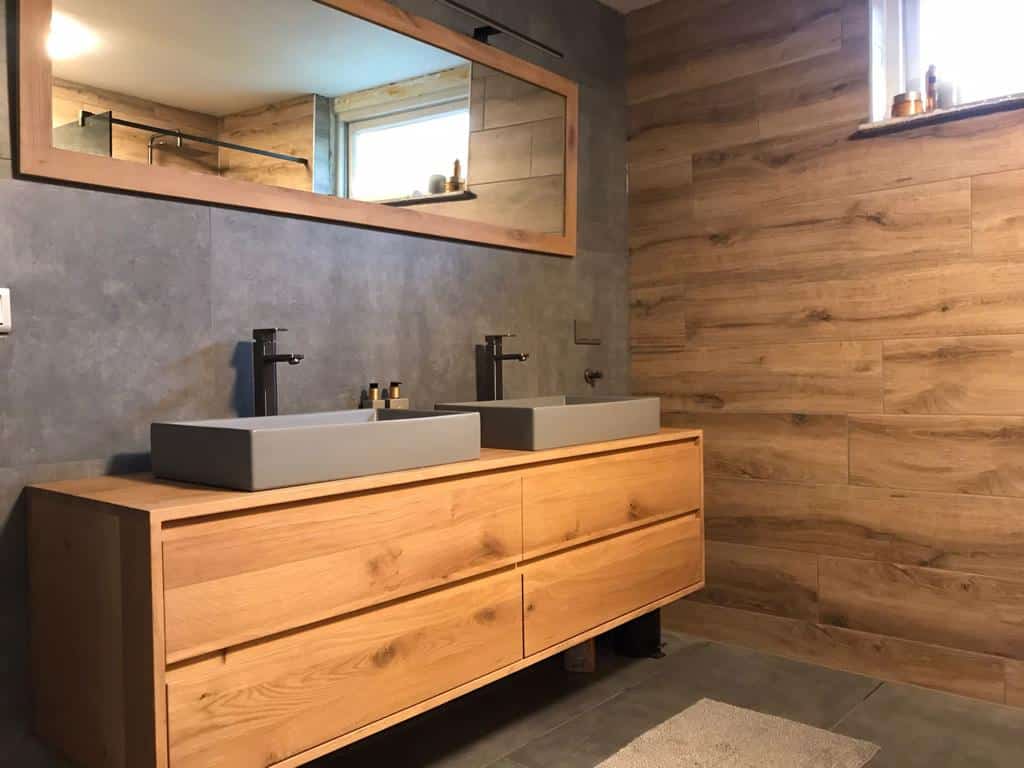 Badkamermeubel massief eikenhout 4 lades | Amsterdam - Afbeelding 7