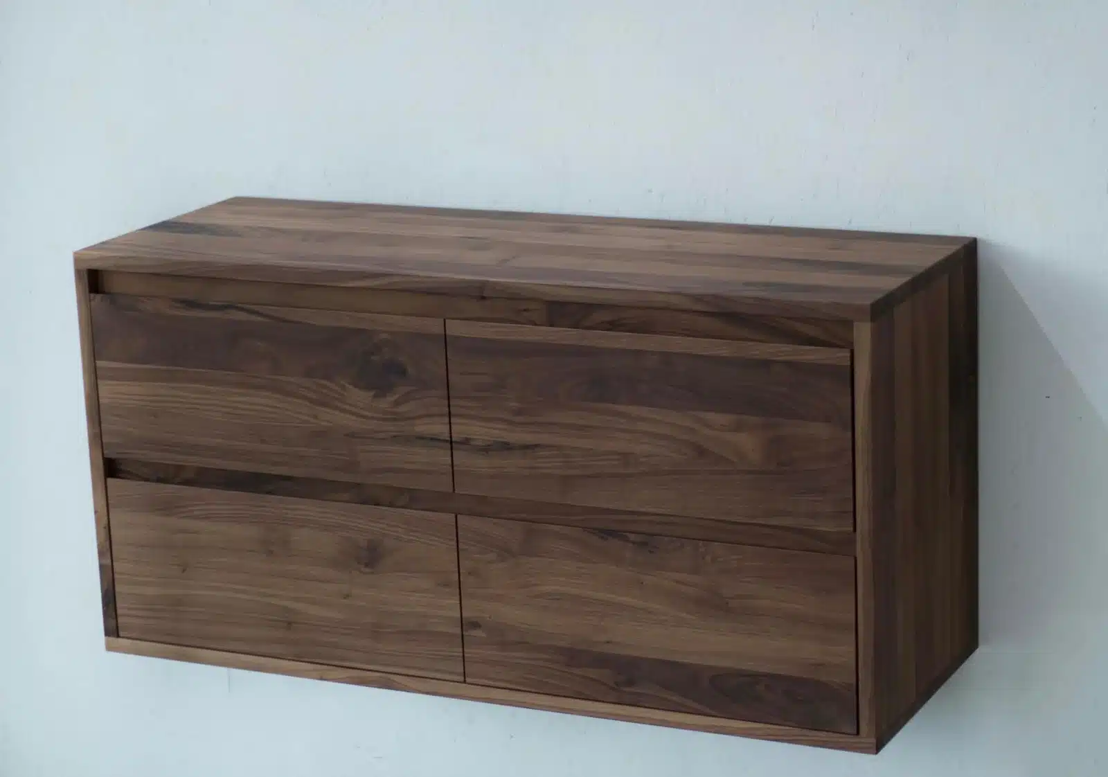 Zwevend badkamermeubel massief noten 4 lades olie | Amsterdam - Afbeelding 5