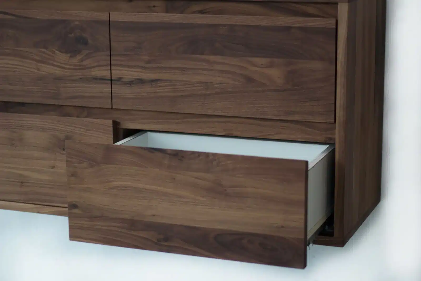 Zwevend badkamermeubel massief noten 4 lades olie | Amsterdam - Afbeelding 6