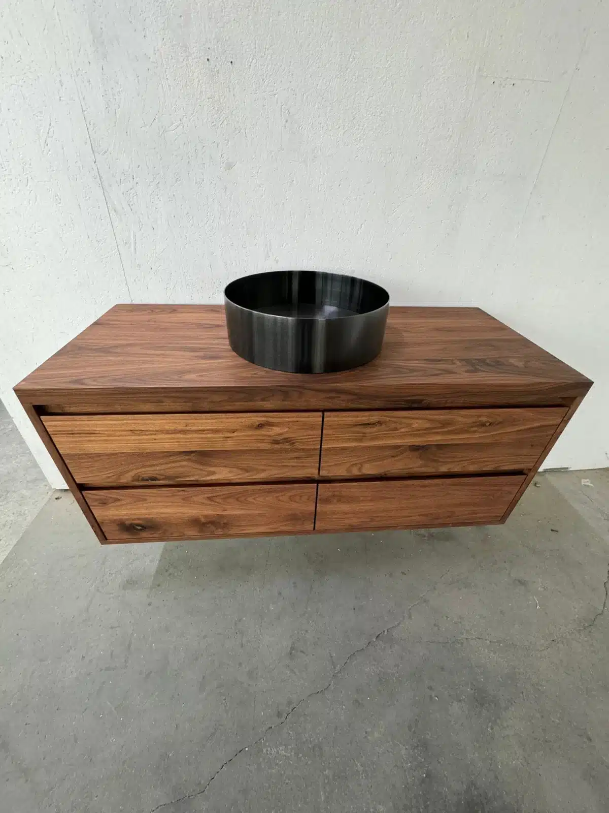 Notenhouten badkamermeubel met 4cm topblad | Amsterdam - Afbeelding 4