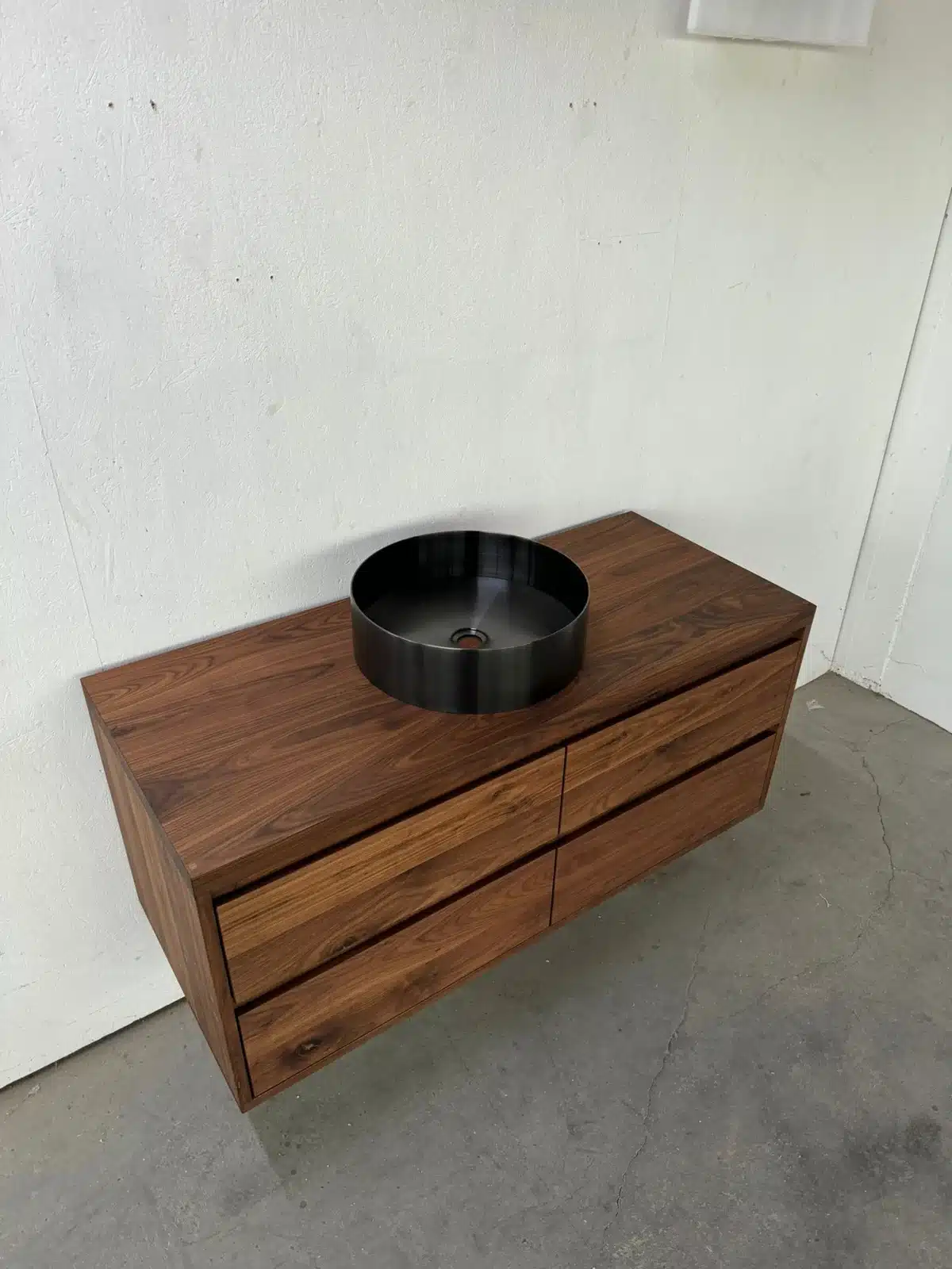 Notenhouten badkamermeubel met 4cm topblad | Amsterdam - Afbeelding 5