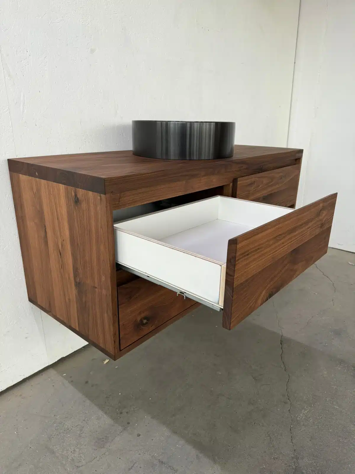 Notenhouten badkamermeubel met 4cm topblad | Amsterdam - Afbeelding 6