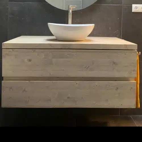 Badkamermeubel zwevend 2 lades cementwash | Tilburg