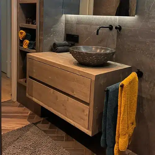 Zwevend badmeubel 4 cm zwevend met 2 lades | Rotterdam